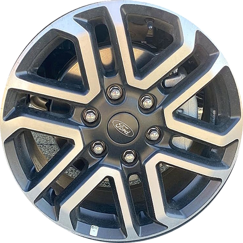 Ford Ranger Lariat  2024-2025 black machined 18x7.5 aluminum wheels or rims. Hollander part number 10590 OEM part number N1WC1007FA